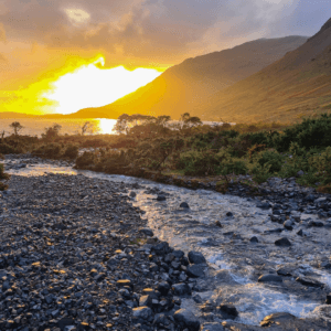 zonsondergang in Lake District