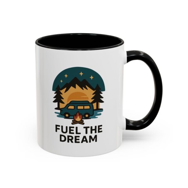 Outdoor Adventure Coffee Mug - Fuel the Dream, Camping Gift, Travel Mug, Nature Lover's Coffee Cup, Hiking Accessories - Afbeelding 2